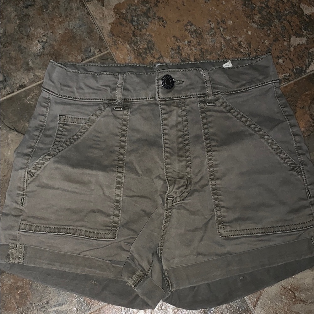 Garage Olive Green Women's Cargo Shorts